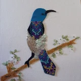 Handcrafted Palestinian Sunbird Wall Art