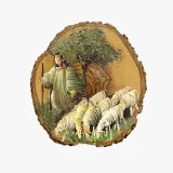 medium oil Paint on olive wood