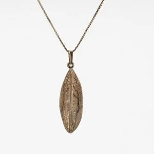 Olive Leaf Silver Pendant