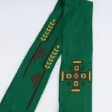 Green Wheat Embroidered Stole