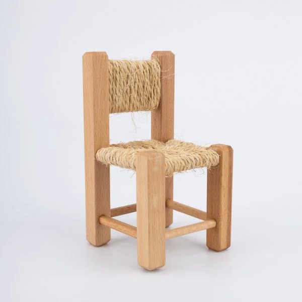 Mini Wooden Chair with Hemp Cord Woven Seat-Ast001 (1)