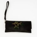 abi006 Leather Purse with Palestinian Embroidery