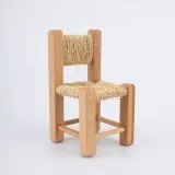 Wooden Chair with Hemp Cord Woven Seat