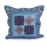 Palestinian Embroidery Blue Cushion Nasri