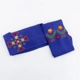 Handcrafted Palestinian Purple Floral Stole