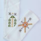 White Embroidery Wheat Stole (3)