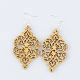 Olive Wood Earrings Arabisk 2
