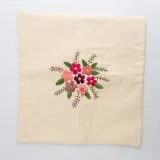 Hand Embroidered Floral Cushion